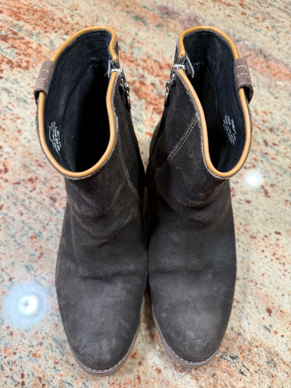 VTG Red Wing Womens 4904 Natasha Boot Size 10B Heritage Brown Suede Block Heel - Picture 7 of 15